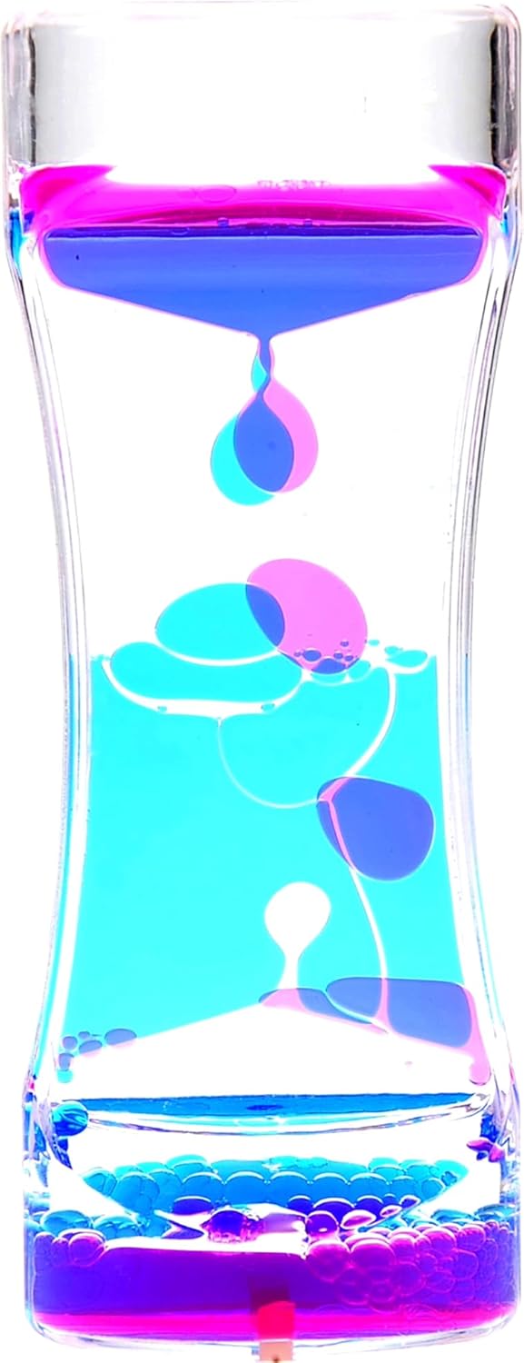 Liquid Motion Bubbler Sensory Toy, Relaxing and Calming for Anxiety, Autism & ADHD Fun Bubbler Timer Fidget Toy Gift for Kids and Adults Decorate Desktops, Home, Room, Or Classrooms