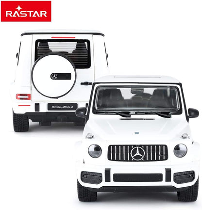RASTAR Off-Road Remote Control Car, 1:14 Mercedes-AMG G63 R/C Off-Roader Toy Car, Doors Open/Working Lights - White/2.4Ghz