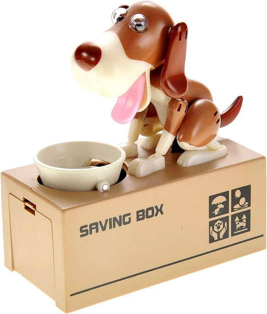 PowerTRC Dog Coin Bank for Kids, Cute Money Bank for Boys and Girls, Savings Piggy Bank | Fun Gift for Kids and Adults