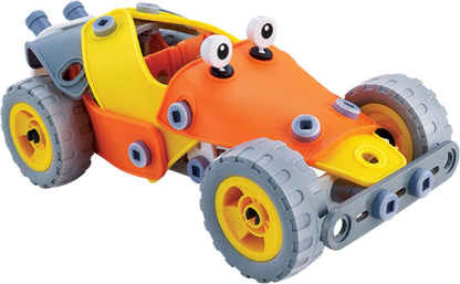 PowerTRC Take-A-Part Educational Construction Toy Model with Tools | Build Helicopter, Bulldozer, Racing Car, Van & Motorboat | Learning Playset for Boys & Girls