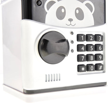 PowerTRC Cartoon Panda Electronic Password Protected Piggy Money & Coin Bank | Real Money Saving Toy Bank for Kids