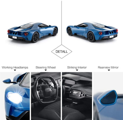 RASTAR RC Car | 1/14 Ford GT Remote Control RC Race Toy Car for Kids, Open Doors by Manual, Blue