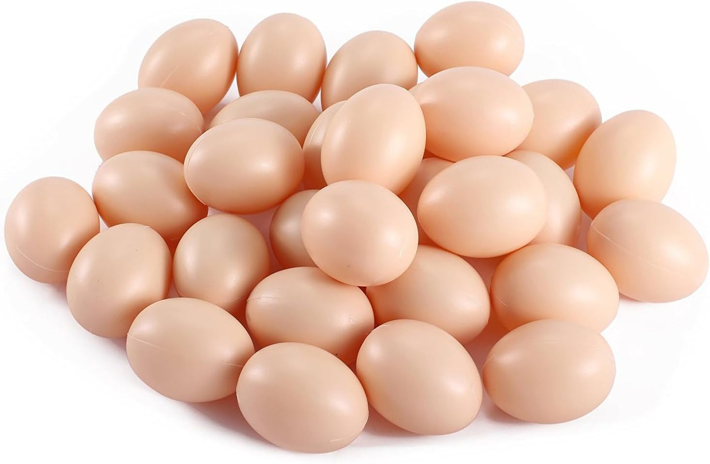 30 Pcs Plastic Eggs Toys, Toy Food DIY Easter Eggs, Real-Life Size Faux Pretend Play Food Play Kitchen Accessories, Realistic Chicken Eggs