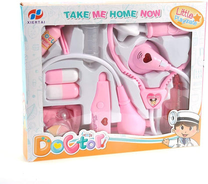 PowerTRC Doctor Nurse Pink Medical Kit | Playset for Kids | Pretend Play Doctor | Kids Medical Toys