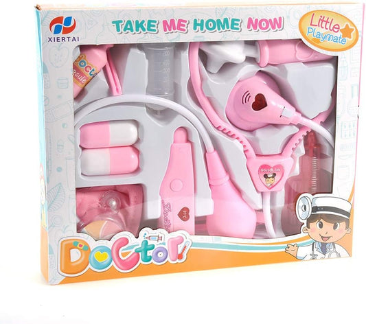 PowerTRC Doctor Nurse Pink Medical Kit | Playset for Kids | Pretend Play Doctor | Kids Medical Toys