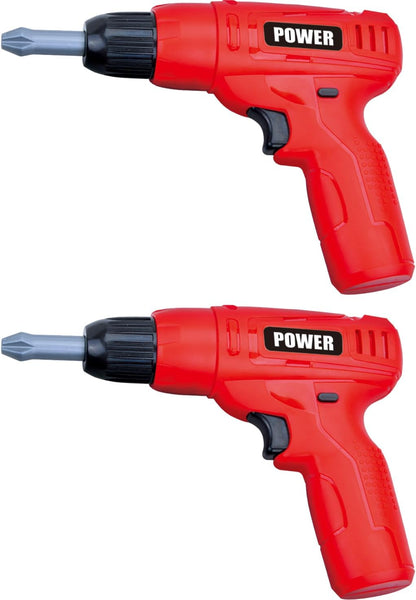 Kids Power Tools Mini Toy Drill Set with 3 Interchangeable Drill Bits Sound and Motion | Pretend Play | Kids Tools