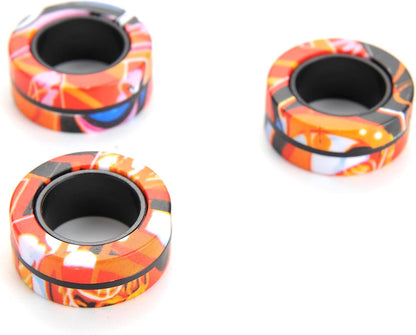 3 Pcs Magnetic Rings Fidget Toy for Adults and Kids | Magnet Spinner for ADHD, OCD, Anxiety Relief/Autism Therapy | Great for Teen Boys
