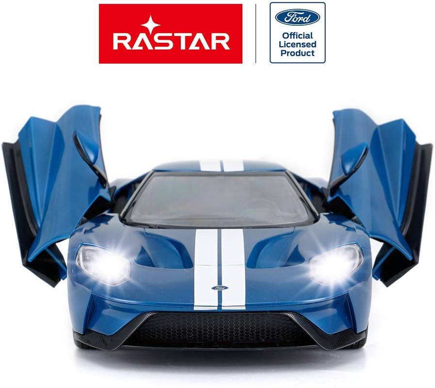RASTAR RC Car | 1/14 Ford GT Remote Control RC Race Toy Car for Kids, Open Doors by Manual, Blue