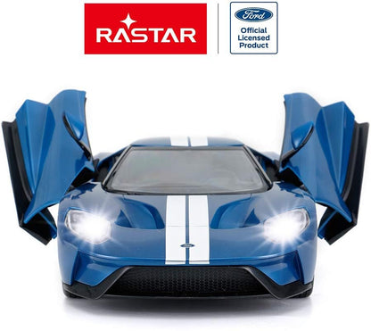 RASTAR RC Car | 1/14 Ford GT Remote Control RC Race Toy Car for Kids, Open Doors by Manual, Blue