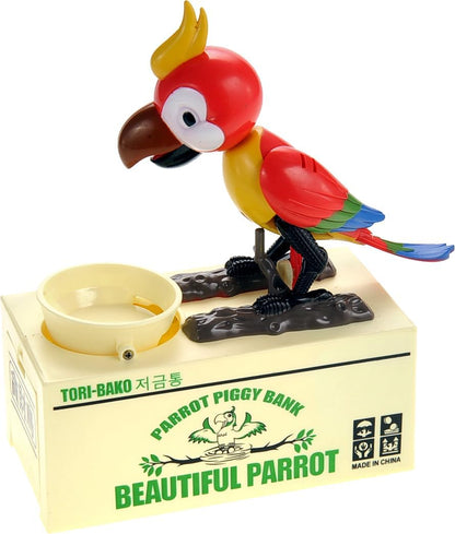 Parrot Coin Bank for Kids, Cute Money Bank for Boys and Girls, Savings Piggy Bank | Fun Gift for Kids and Adults