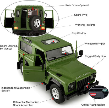 RASTAR Land Rover Defender RC Car, 1/14 Land Rover Remote Control Toy Model Car, Gifts for Dad