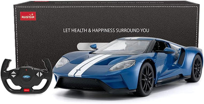 RASTAR RC Car | 1/14 Ford GT Remote Control RC Race Toy Car for Kids, Open Doors by Manual, Blue