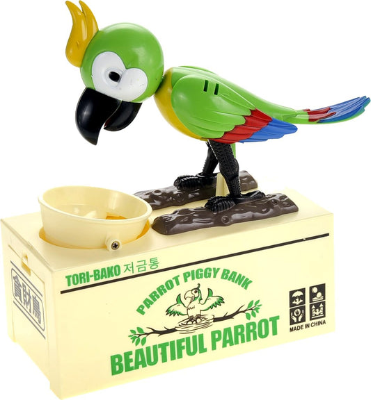 Parrot Coin Bank for Kids, Cute Money Bank for Boys and Girls, Savings Piggy Bank | Fun Gift for Kids and Adults