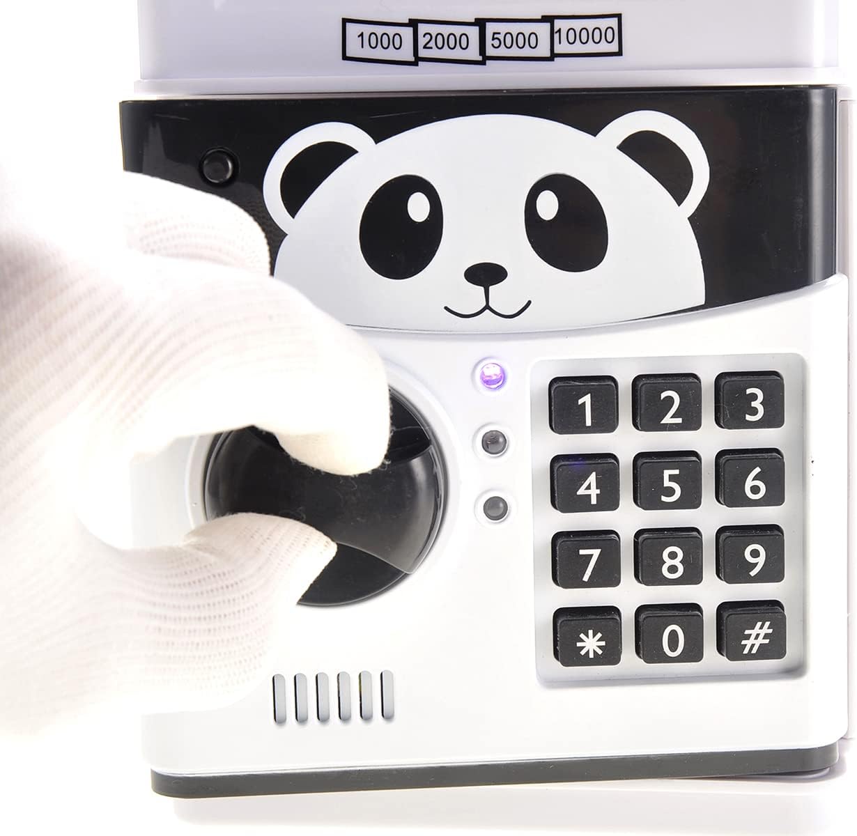 PowerTRC Cartoon Panda Electronic Password Protected Piggy Money & Coin Bank | Real Money Saving Toy Bank for Kids
