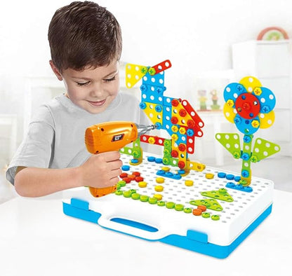Educational Toys | Construction Drill Building Block Set | Mosaic Design Puzzles | 237 Pieces
