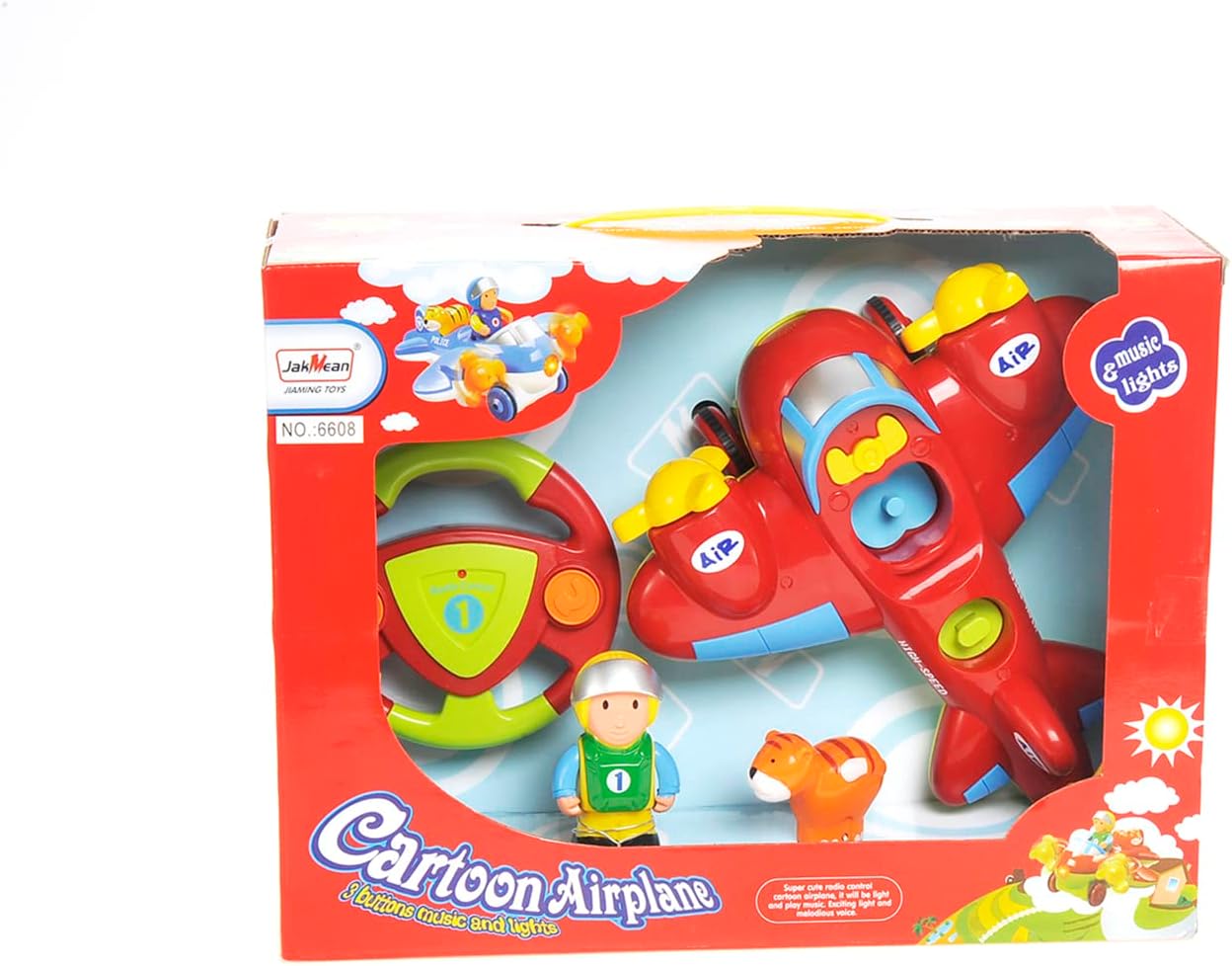 Airplane Toy for Toddlers 1-3, Remote Control Plane Toys, RC Music Baby Plane Toys w/Light Sound, Toddler 2 Year Old Toys Birthday Gift for Boys Girls Kids