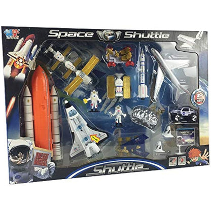 Diecast Space Shuttle Toy for Kids, Rocket Ship Pretend Play Toys, Astronaut Planet Exploration Space Station Play Set Science Toy for Kids Boys Girls Ages 3 4 5 6 7 8 9 Years Old Fun Gift
