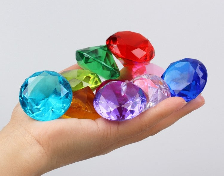 Clear Colorful Assorted Pirate Gems (24 Gems)