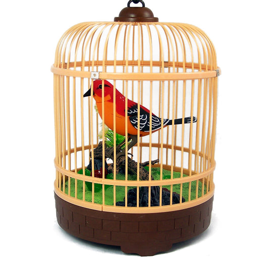 Singing & Chirping Bird In Cage - Realistic Sounds & Movements