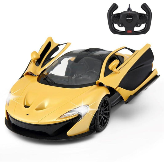 1:14 Scale Super Car with Functional Lights | Open Doors Push Button | Yellow