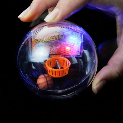 12 Pcs Mini Basketball Handheld Shooting Ball Hoop Fidget Game with Light & Sound, Bag Fillers, Bulk Toys, Party Favors Birthday Carnival Prizes for Kids, Adults