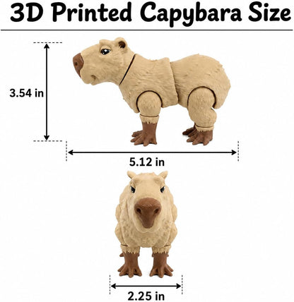 PowerTRC 3D Printed Articulated Animal Figurine, Fidget Desk Decor Collectible Gift – Made in USA(1 PCS)