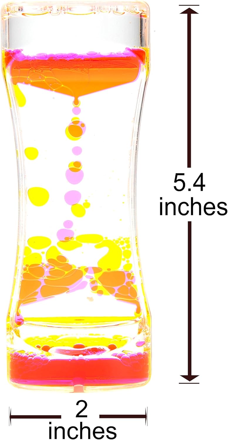 Liquid Motion Bubbler Sensory Toy, Relaxing and Calming for Anxiety, Autism & ADHD Fun Bubbler Timer Fidget Toy Gift for Kids and Adults Decorate Desktops, Home, Room, Or Classrooms