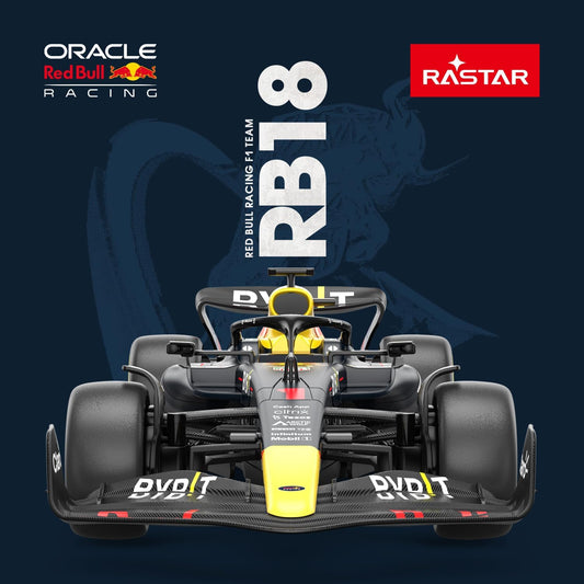RASTAR Red Bull F1 1/18 Scale RC Car - 2022 Oracle Racing Remote Control Formula 1 RB18 Sergio Perez Model - Dark Blue 2.4G for Kids Adults
