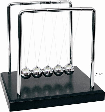 2 Pack Newtons Cradle Balance Balls 7 1/4" | Science Physics Gadget | Desk Toys & Accessories
