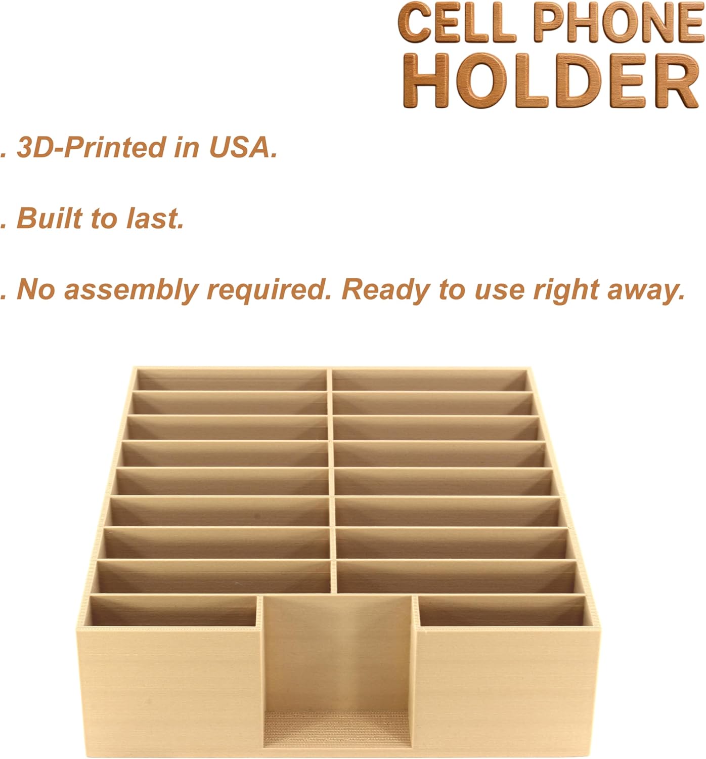 16-Grid Cell Phone Holder for Classroom, Office Desktop Organizer Storage Box Mobile Phone Management