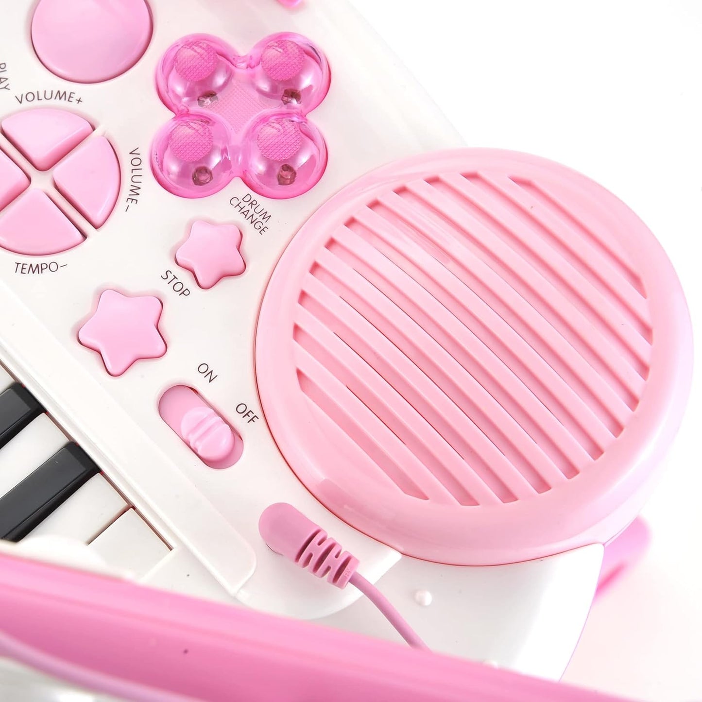 Piano Keyboard for Kids | 31 Keys | Fun Lights and Music | Comes with Microphone and Stand