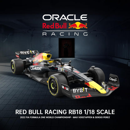 RASTAR Red Bull F1 1/18 Scale RC Car - 2022 Oracle Racing Remote Control Formula 1 RB18 Sergio Perez Model - Dark Blue 2.4G for Kids Adults