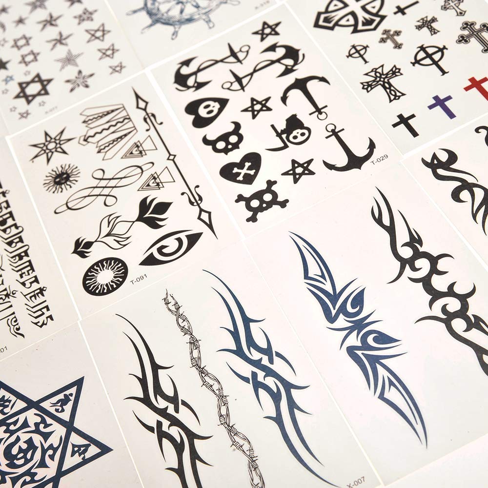PowerTRC Temporary Tattoos for Adults And Kids | Waterproof Temporary Fake Tattoos | Many Different Designs And Symbols