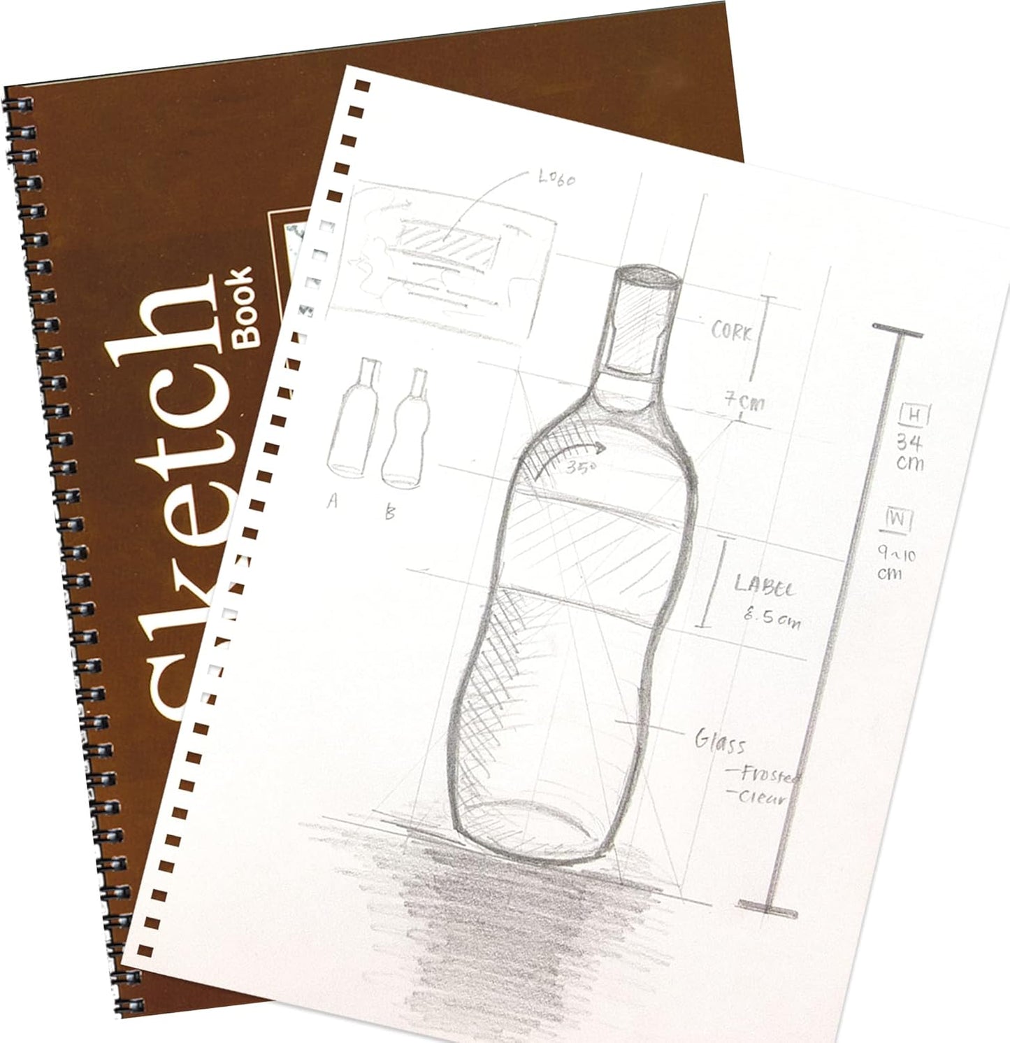 Sketch Book 30 Ct. 8.5" X 11", Spiral Side Bound Sketchbook Drawing Pads, Sketching Paper Coloring Book for Artist Kids School, 1-Pack