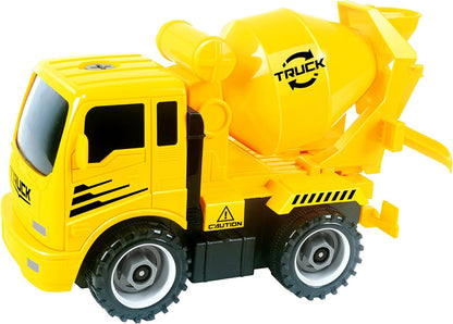 PowerTRC Take-A-Part Construction Truck with 4 Different Forms Dump Truck Crane Cement Mixer Excavator