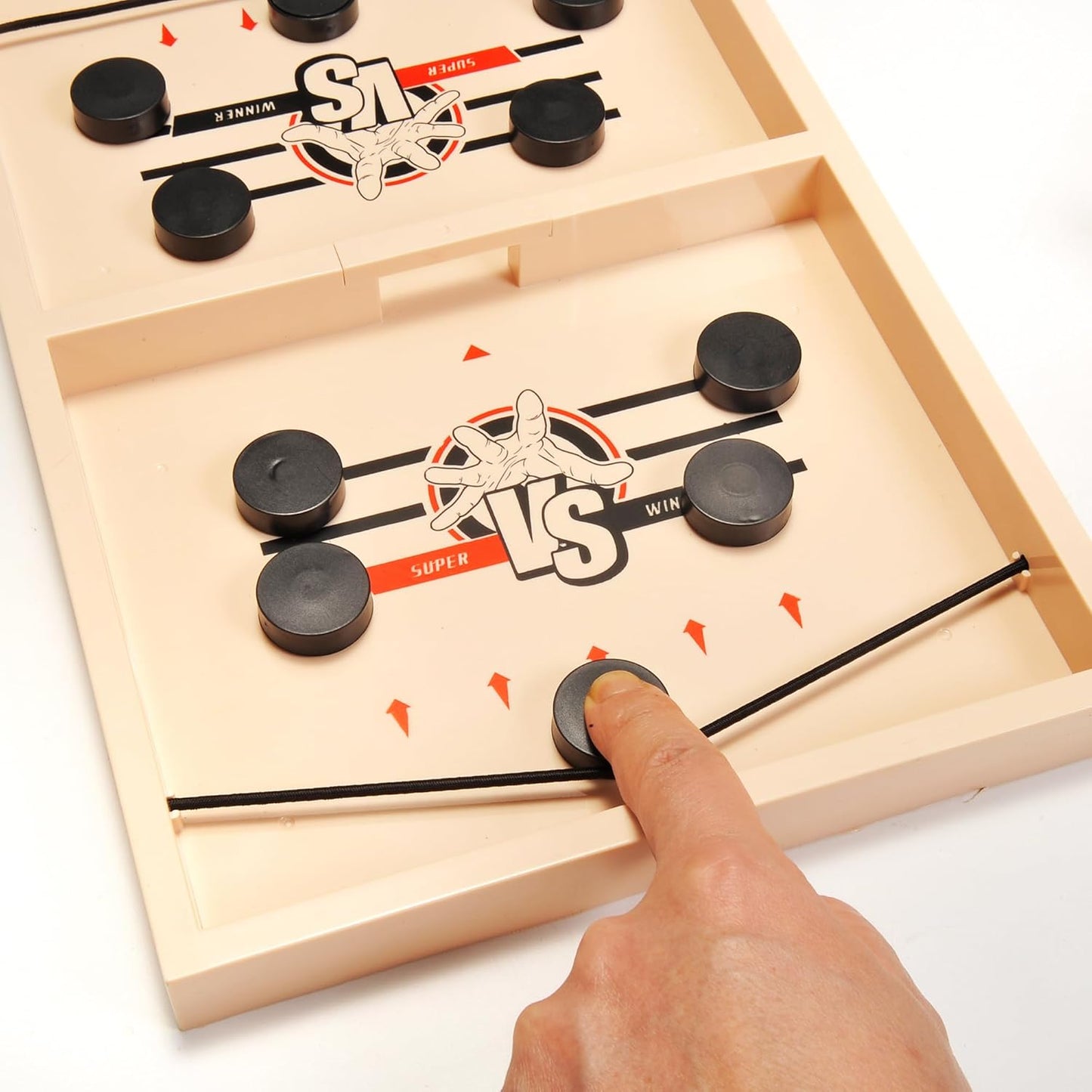 Fast Sling Puck Game, 14” Slingshot Desktop Battle Games, Table Top Hockey Games for Adults & Kids, Parties Board Game Desktop Interactive Ideal Gift for Family Game Night