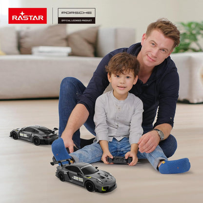RASTAR Porsche 911 GT2 RS Model Car, 1:24 Scale RC Porsche 911 GT2 RS Clubsport 25 Remote Control Car for for Kids Adults, RC Sports Supercar Grey