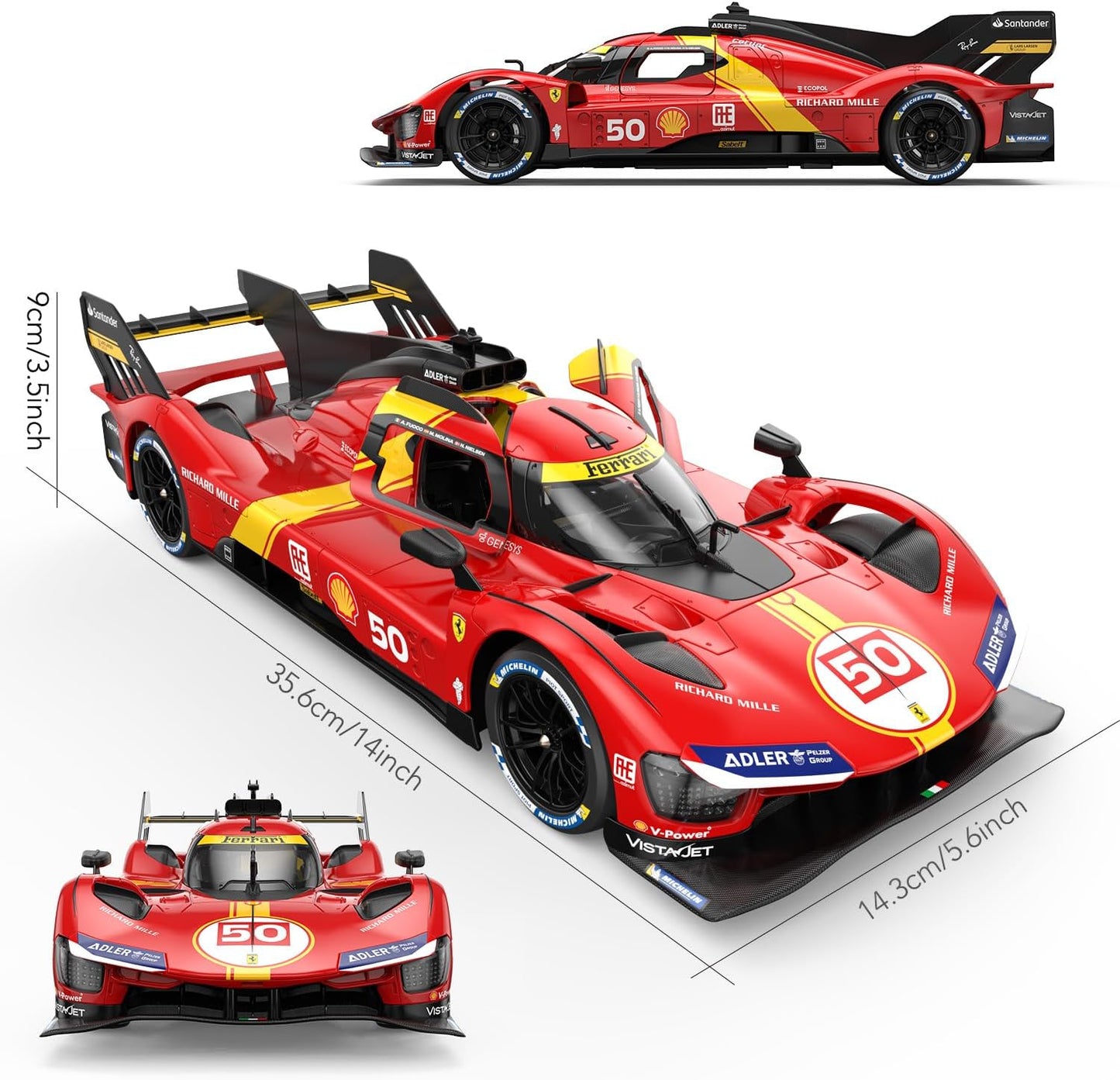 RASTAR RC Cars 1/14 Ferrari 499P Le Mans Hypercar Remote Control Sports Car Ferrari RC Drift Cars for Adults Ferrari Toy Car for Kids, 2.4G