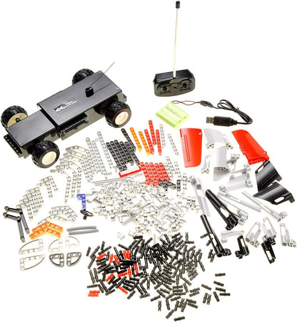 STEM Building Remote Control Car Toys for Kids | 2in1 DIY Building RC Rechargable Battery Car Kit | 326 Pcs Engineering Project Birthday Gift Idea for Boys Girls Ages 6 7 8 9 10 11 12+