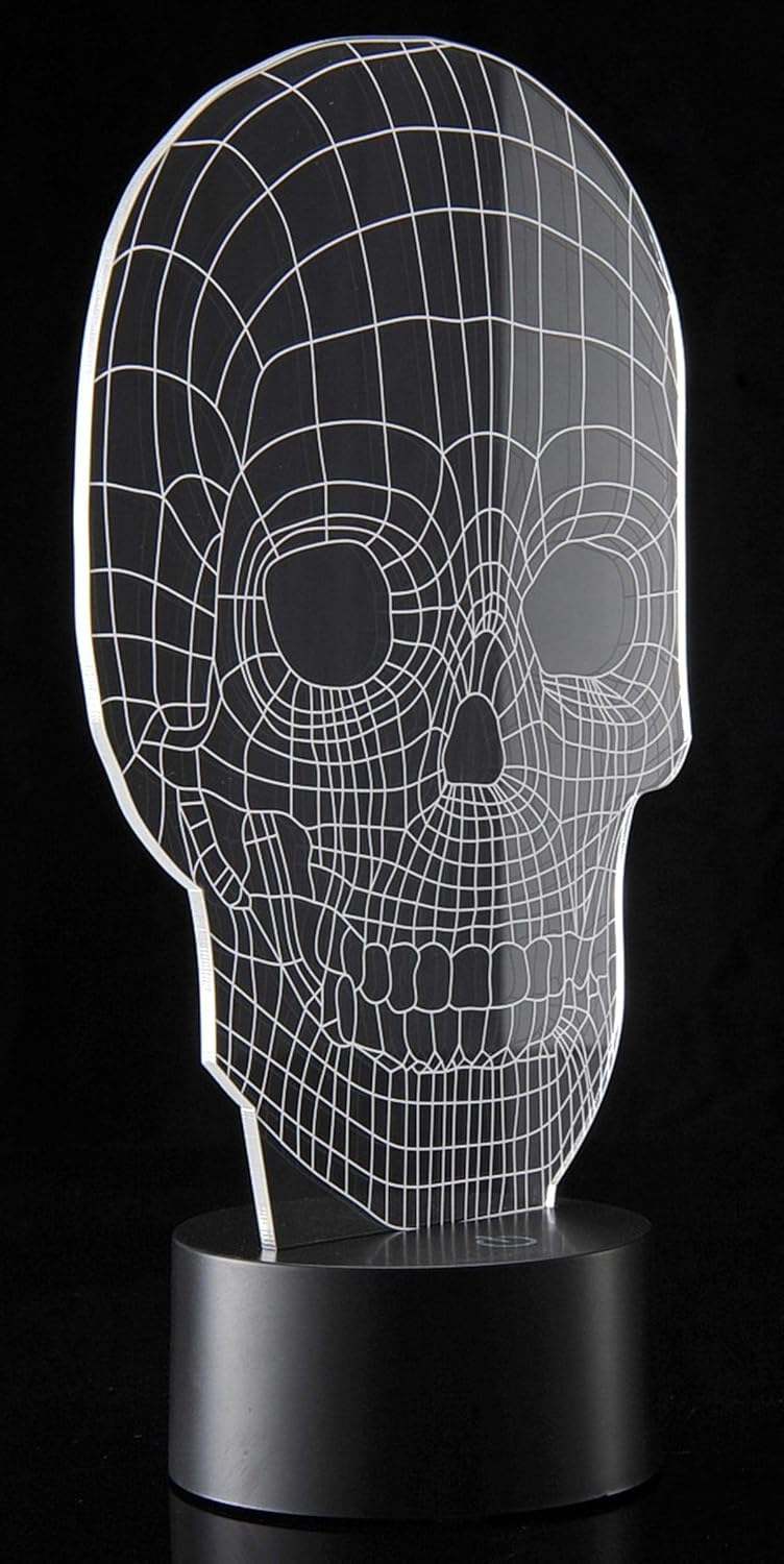 3D LED Night Light Optical Illusion Skull, Desk Table Lamp Color Change Multi Effects Functions | 7 Colors USB Powered Birthday & Party Gift