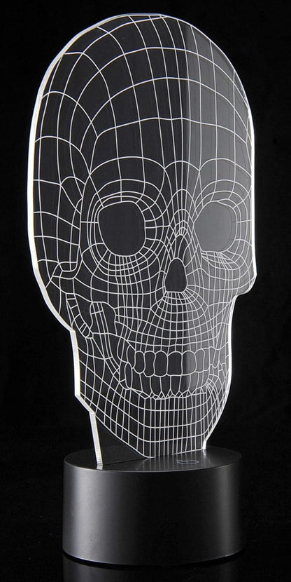 3D LED Night Light Optical Illusion Skull, Desk Table Lamp Color Change Multi Effects Functions | 7 Colors USB Powered Birthday & Party Gift
