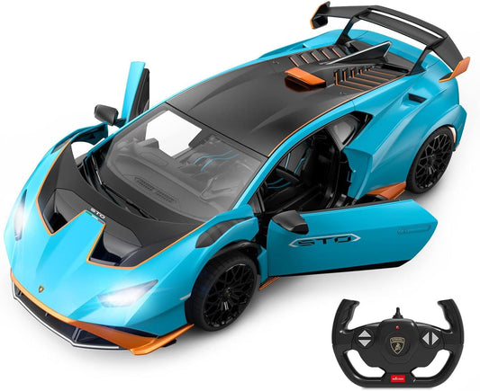 PowerTRC Official Licensed RC Lamborghini Car R/C 1/14 Lamborghini Huracan STO Model Car 2.4 GHZ Blue Lamborghini Toy Car Remote Control Car for Boys 8-12 Hobby RC Cars