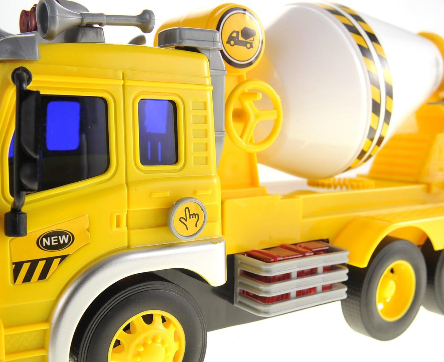 Push & Go Friction Powered Cement Truck Toy with Light and Sound | Realistic Play Mixer Construction Tanker Truck Toy Gift for Boys and Girls