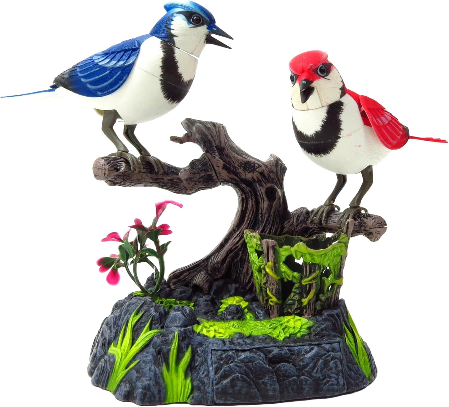 Baltimore Blue Jay Set | Realistic Birds | Toy Bird Pets | Sound Activated | for Enchanting Indoor Ambiance