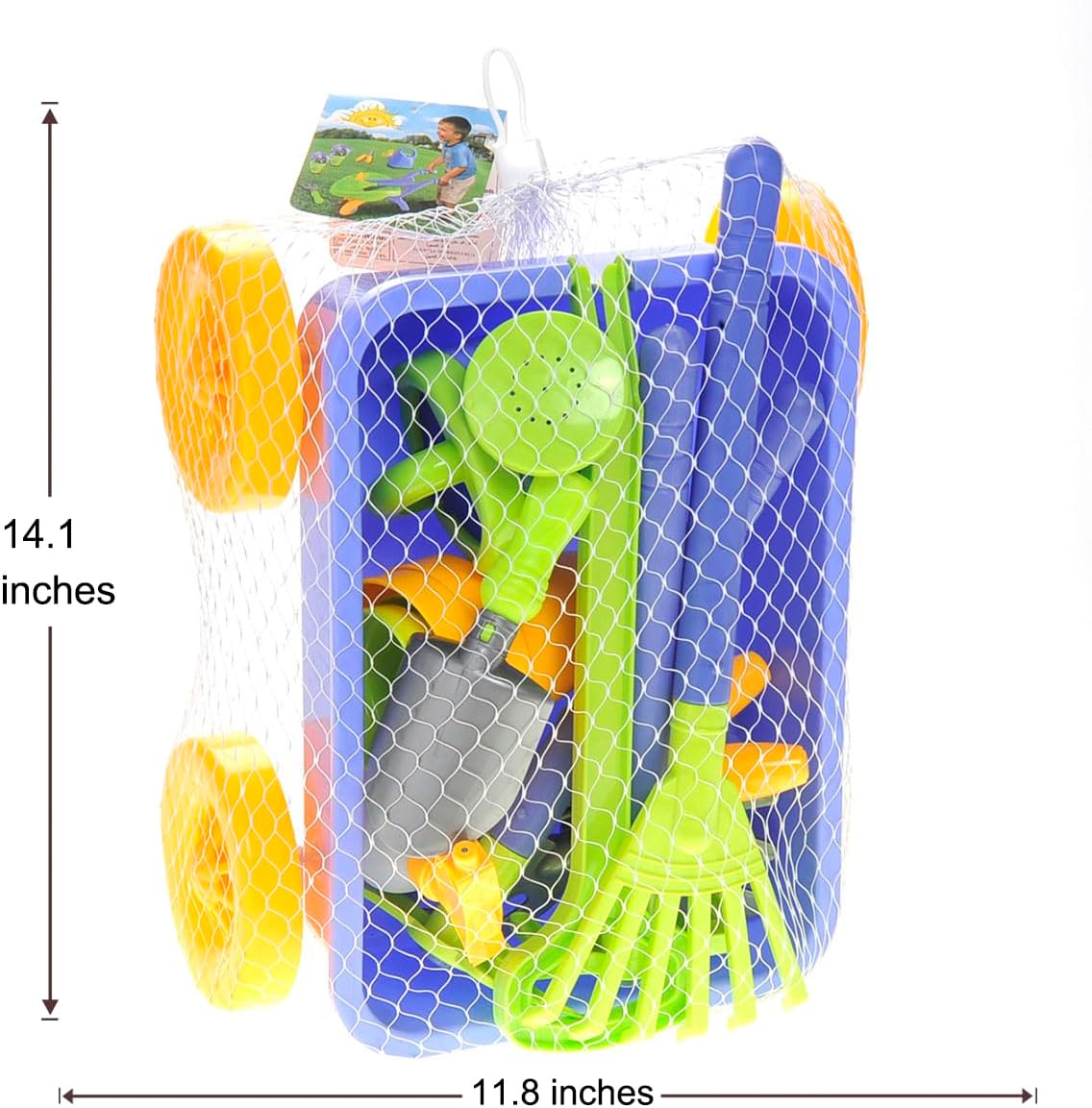 Garden Wagon & Tools Toy Set 15 Pcs Kids Gardening Tools & Wagon Toy Set – Outdoor Toddler Toys Kids Gardening Set – Beach, Sand, Garden Toys