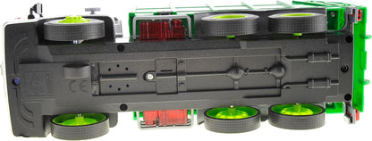 PowerTRC Garbage Truck Toy Trash Truck, Friction Powered Toddlers Garbage Truck Toy Recycling Truck with Light and Sound (Green)