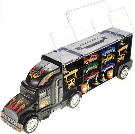 Transport Truck Car Carrier, Easy to Carry Truck with Mini Vehicle Storage and Accessories