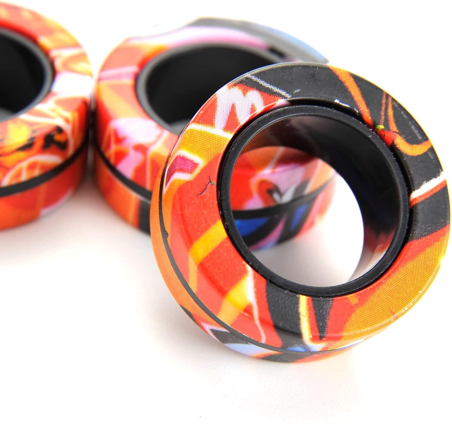 3 Pcs Magnetic Rings Fidget Toy for Adults and Kids | Magnet Spinner for ADHD, OCD, Anxiety Relief/Autism Therapy | Great for Teen Boys