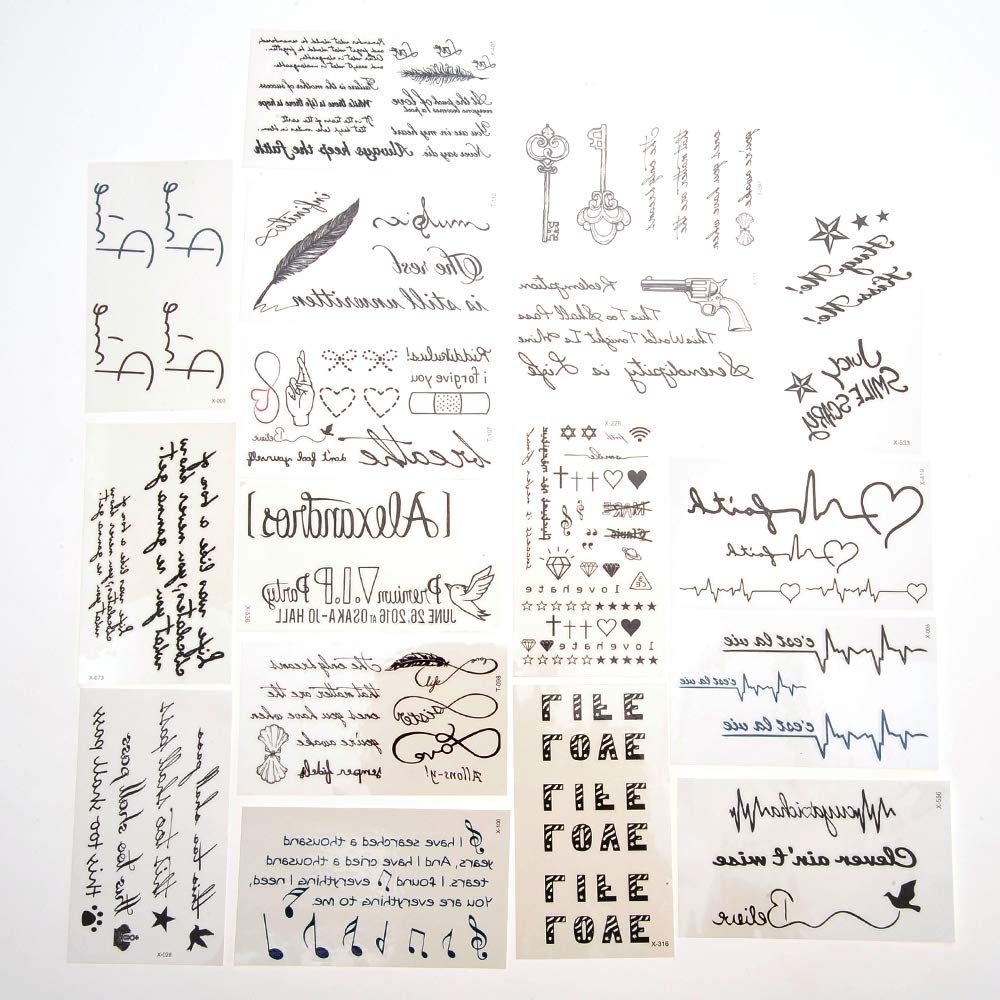 PowerTRC 30 Sheets Temporary Tattoo for Men and Women, Hundreds of Variety Tattoo Designs, Realistic Waterproof Fake Tattoos Stickers For Kids and Adults
