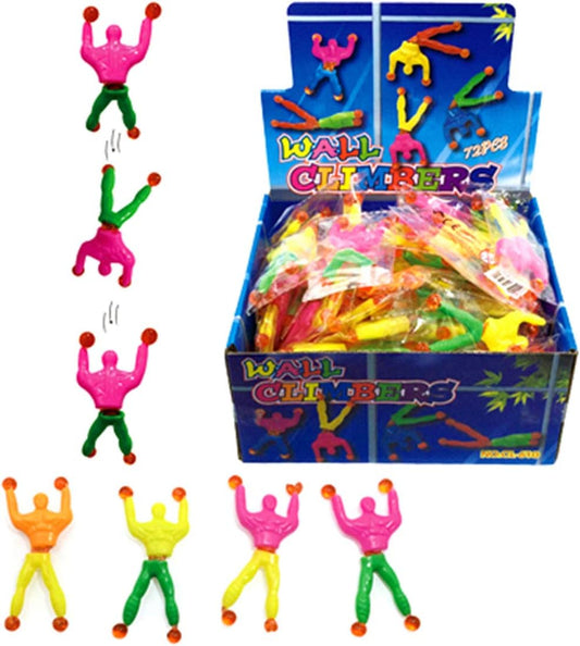 72 Pieces of Window Crawler Men, Sticky Wall Climbing Rolling Men Novelty Stretchy Sticky Toys for Kids Party Favours